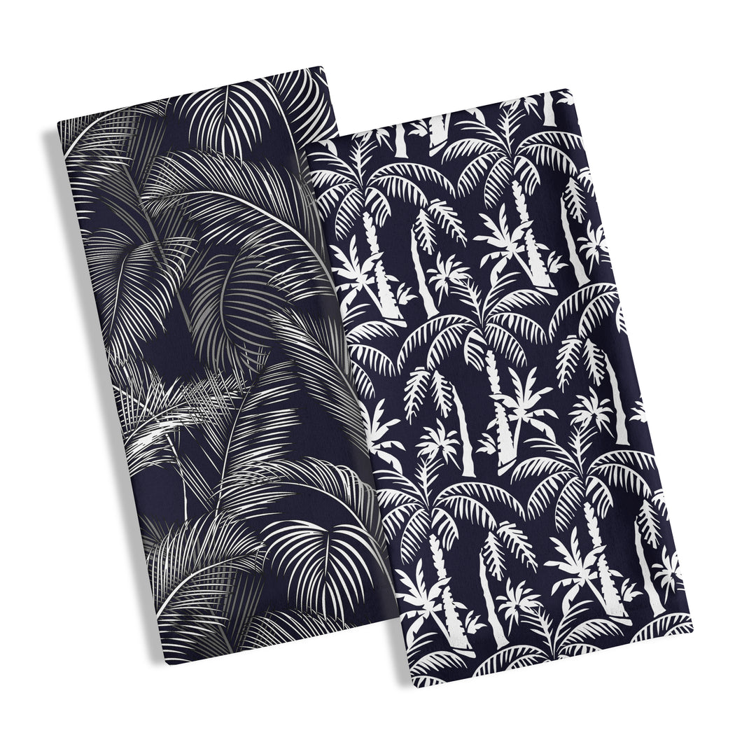 Tropical Navy - Linge à vaisselle en microfibre (paquet de 2)