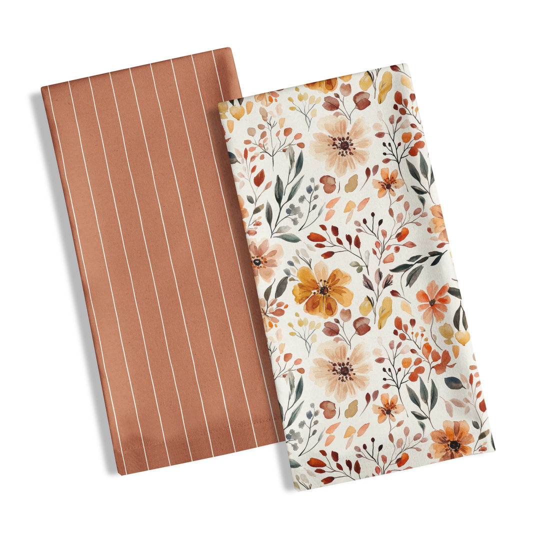 Floral - Linge à vaisselle en microfibre (paquet de 2)
