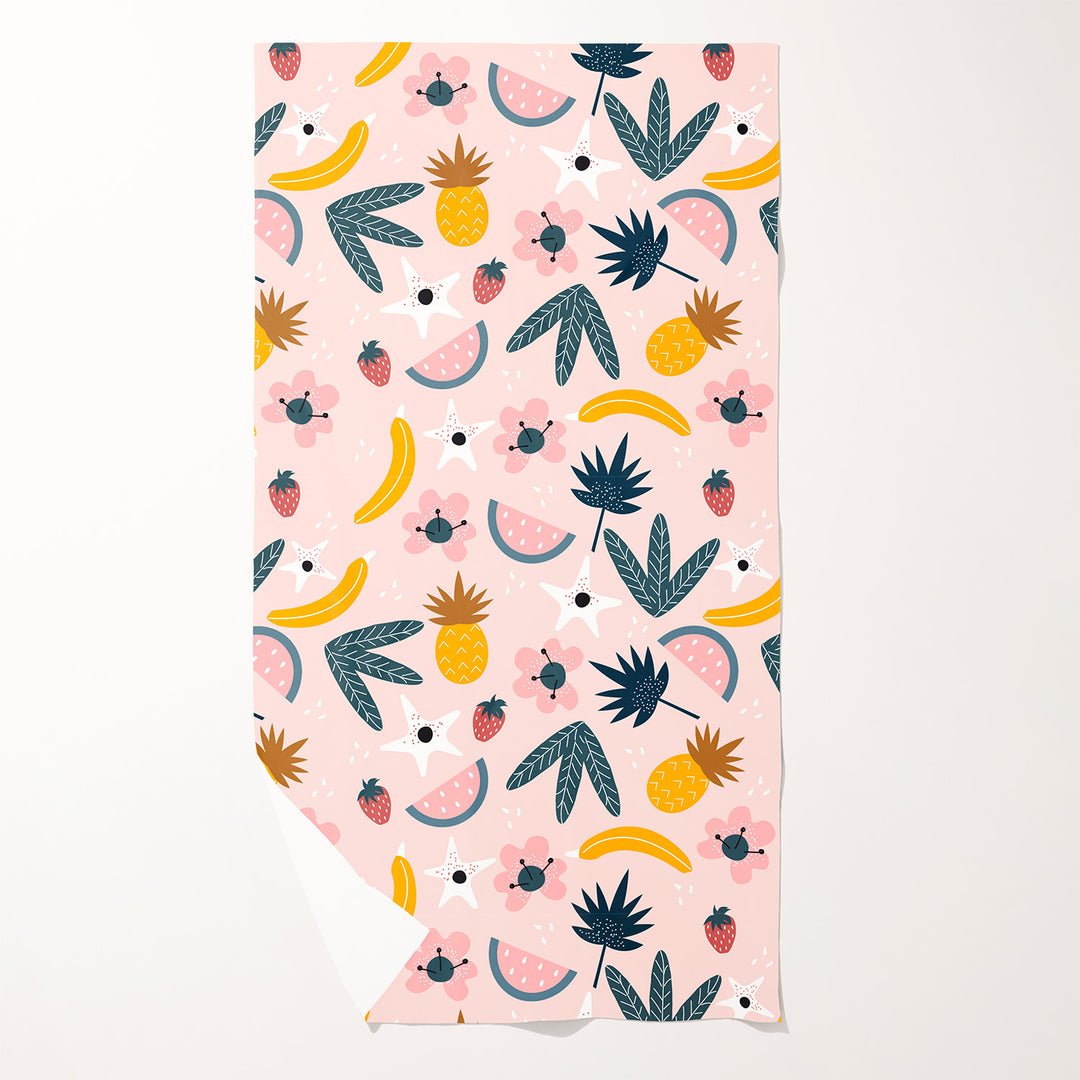 Punch aux fruits - Serviette de plage en microfibre
