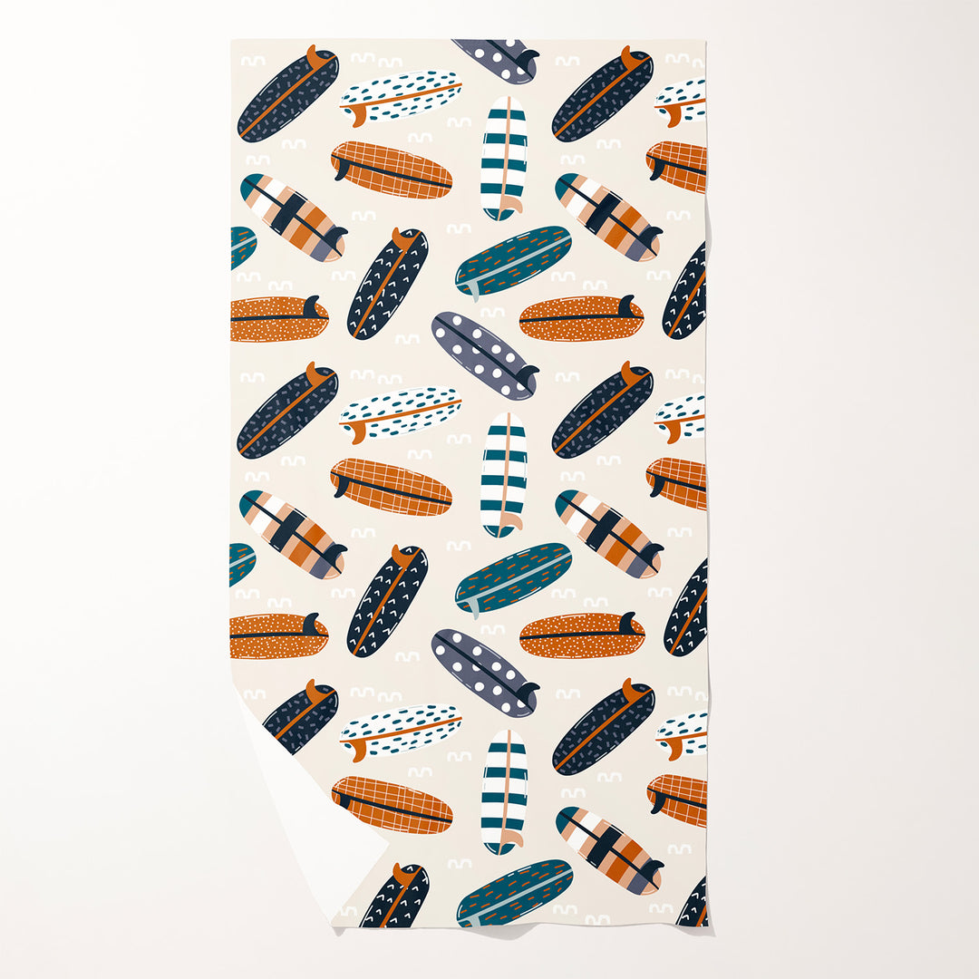 Surf sur la vague - Serviette de plage en microfibre