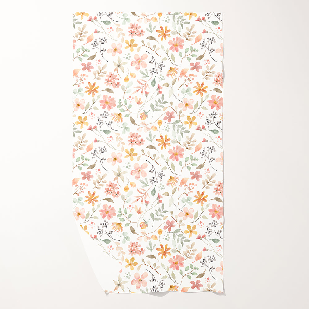 Fleurs de soie - Serviette de plage en microfibre
