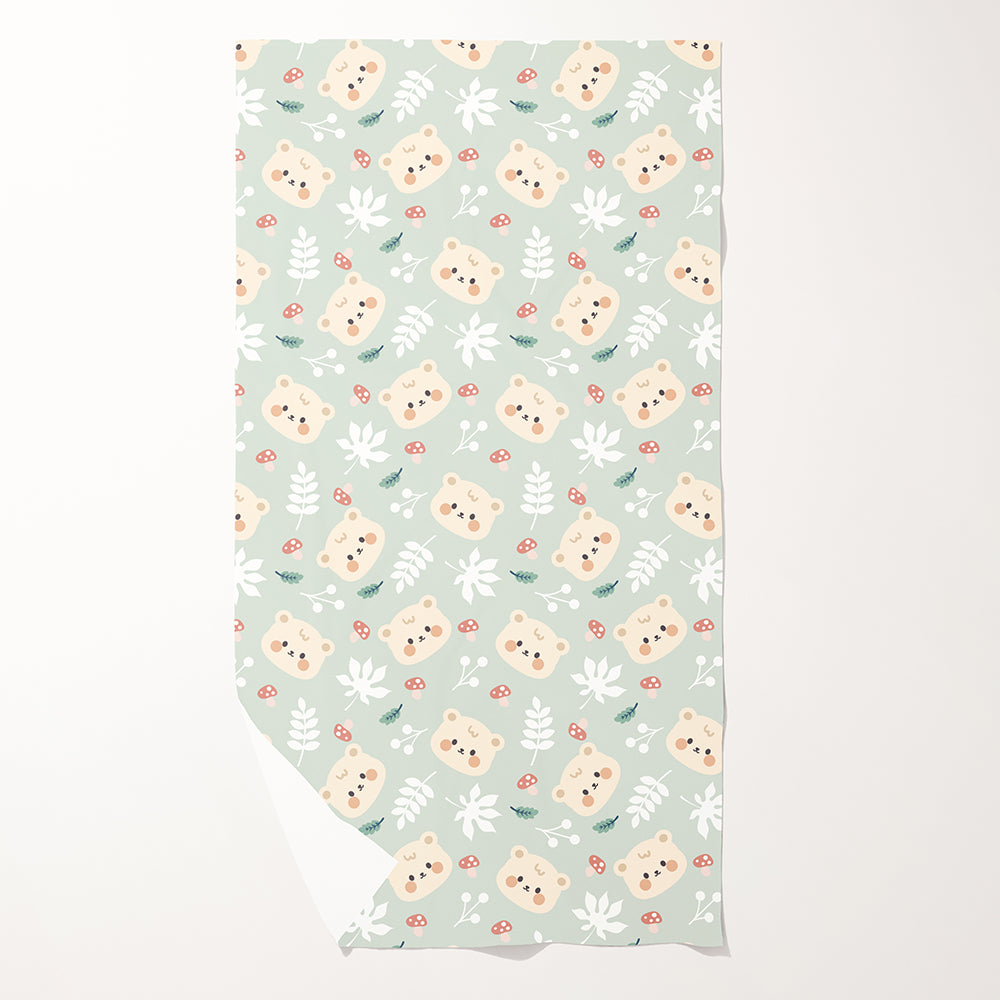 Mushroom Bears - Microfiber Beach Towel