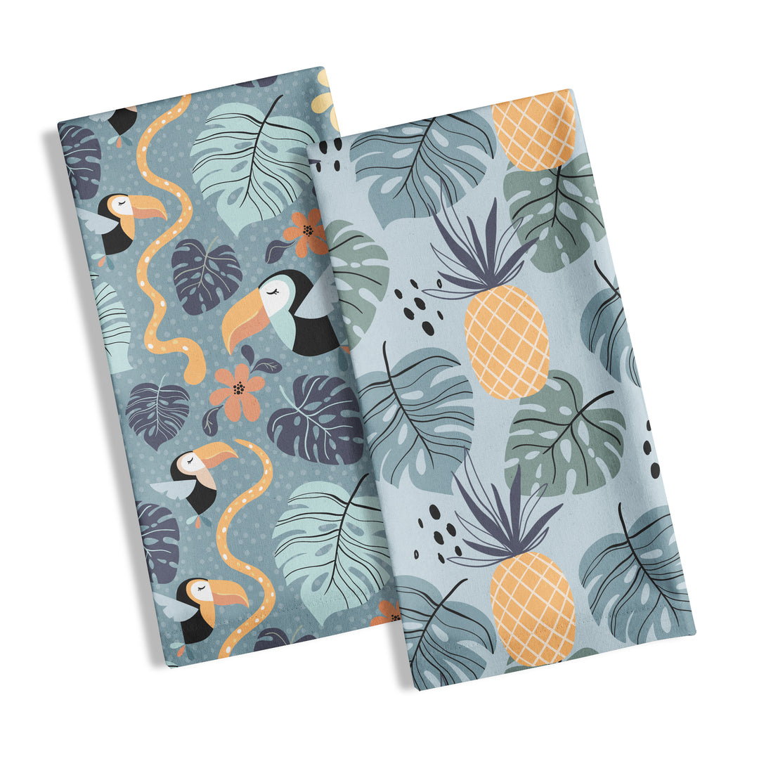 Toucans - Linge à vaisselle en microfibre (paquet de 2)