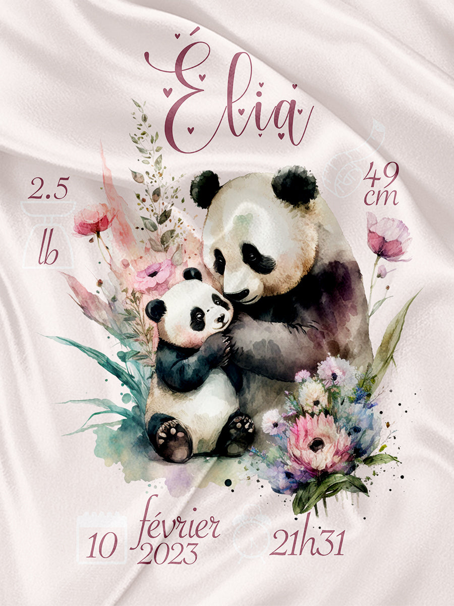 A Panda's Love - Birth Blanket