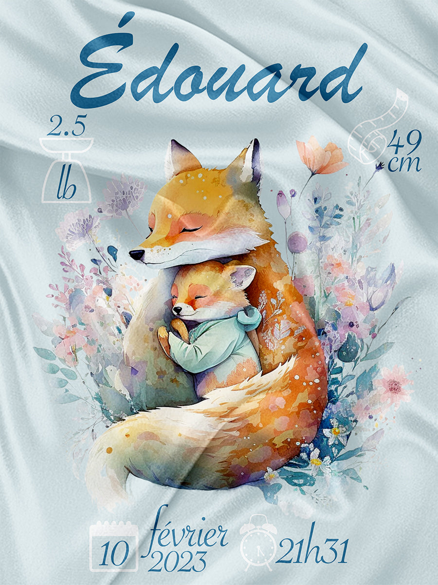 A Fox's Love - Birth Blanket