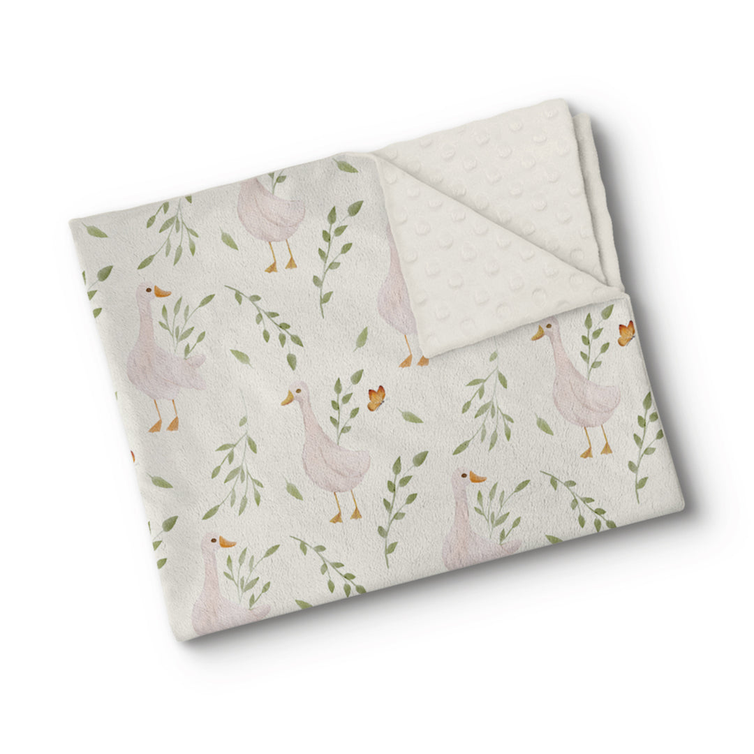 White duvet - Minky blanket