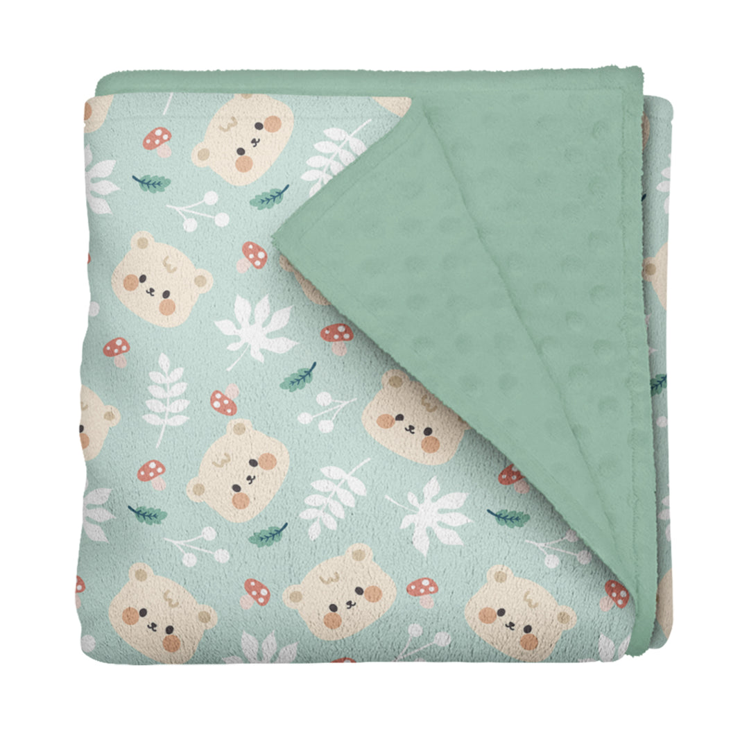 Mushroom Bears - Minky Blanket