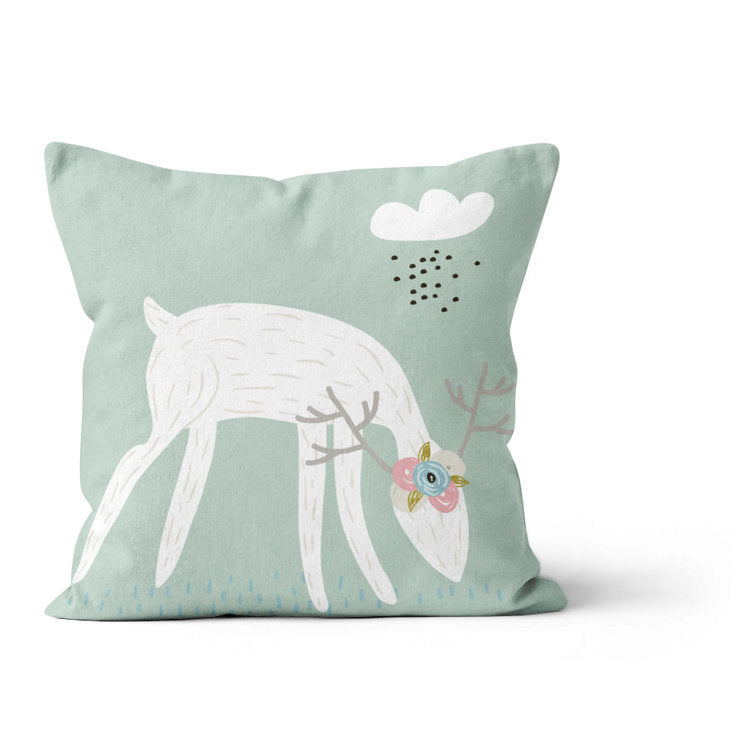 Boutons de roses (menthe) - housse de coussin décoratif