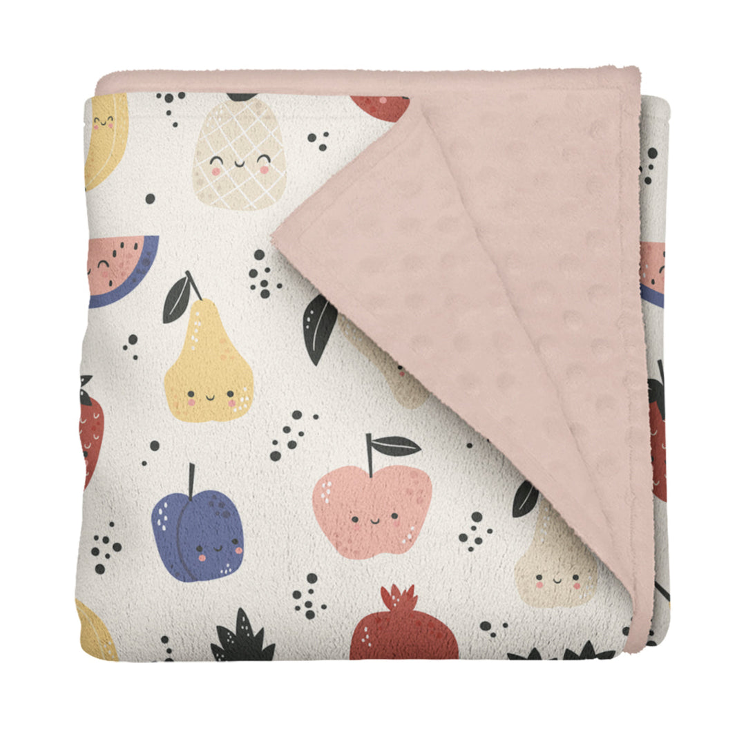 Crème de fruits - Couverture de minky