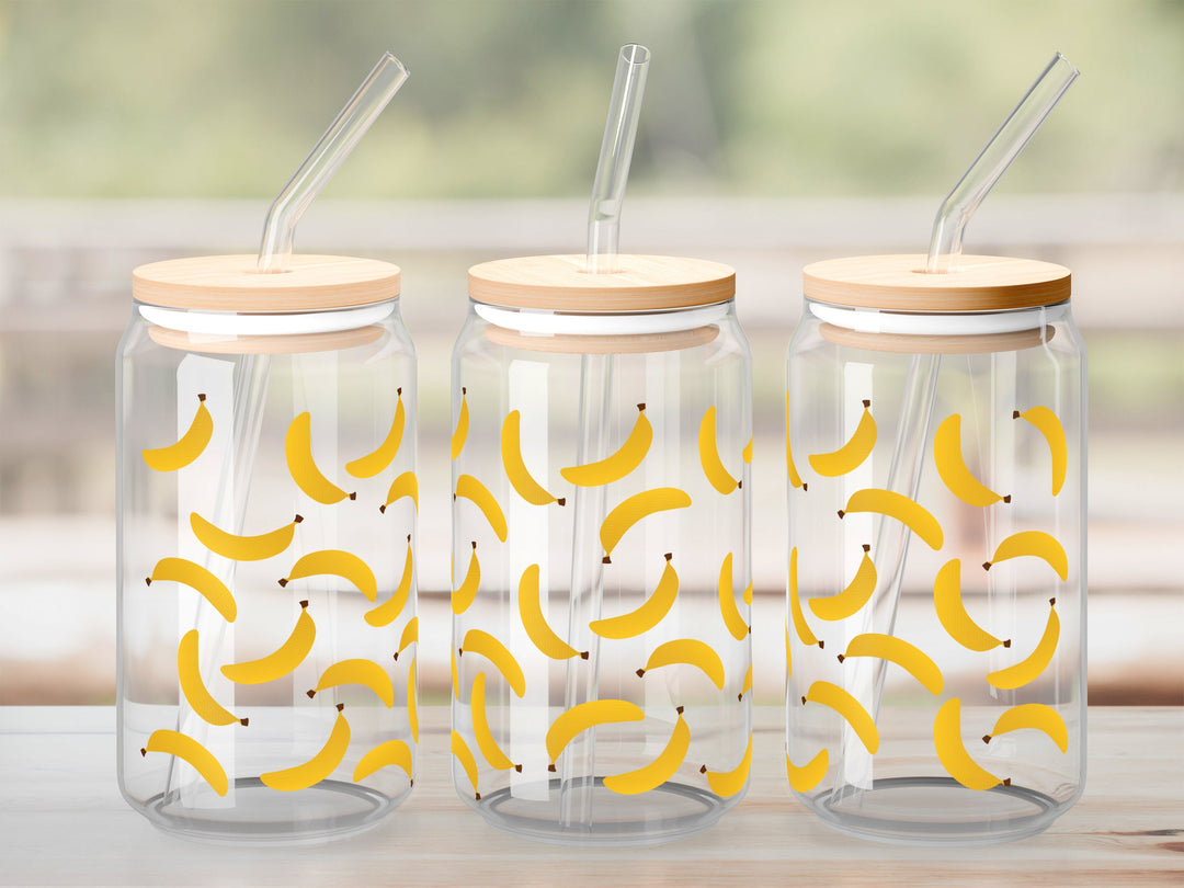Verre Bananes / Autocollant UV DTF