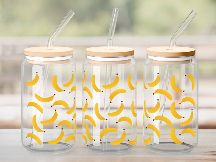Verre Bananes / Autocollant UV DTF