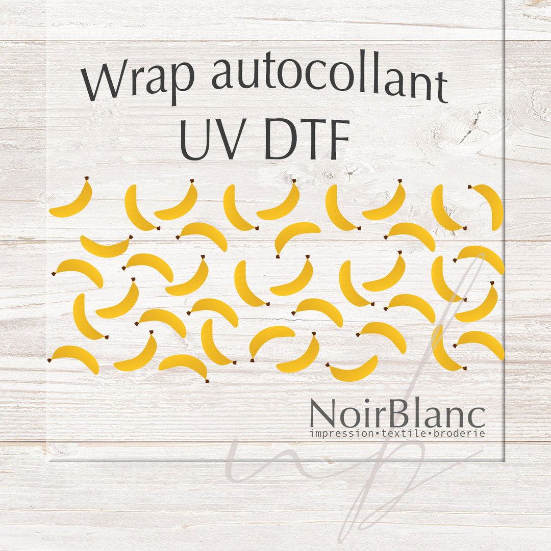 Verre Bananes / Autocollant UV DTF