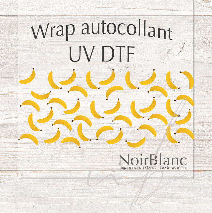 Verre Bananes / Autocollant UV DTF