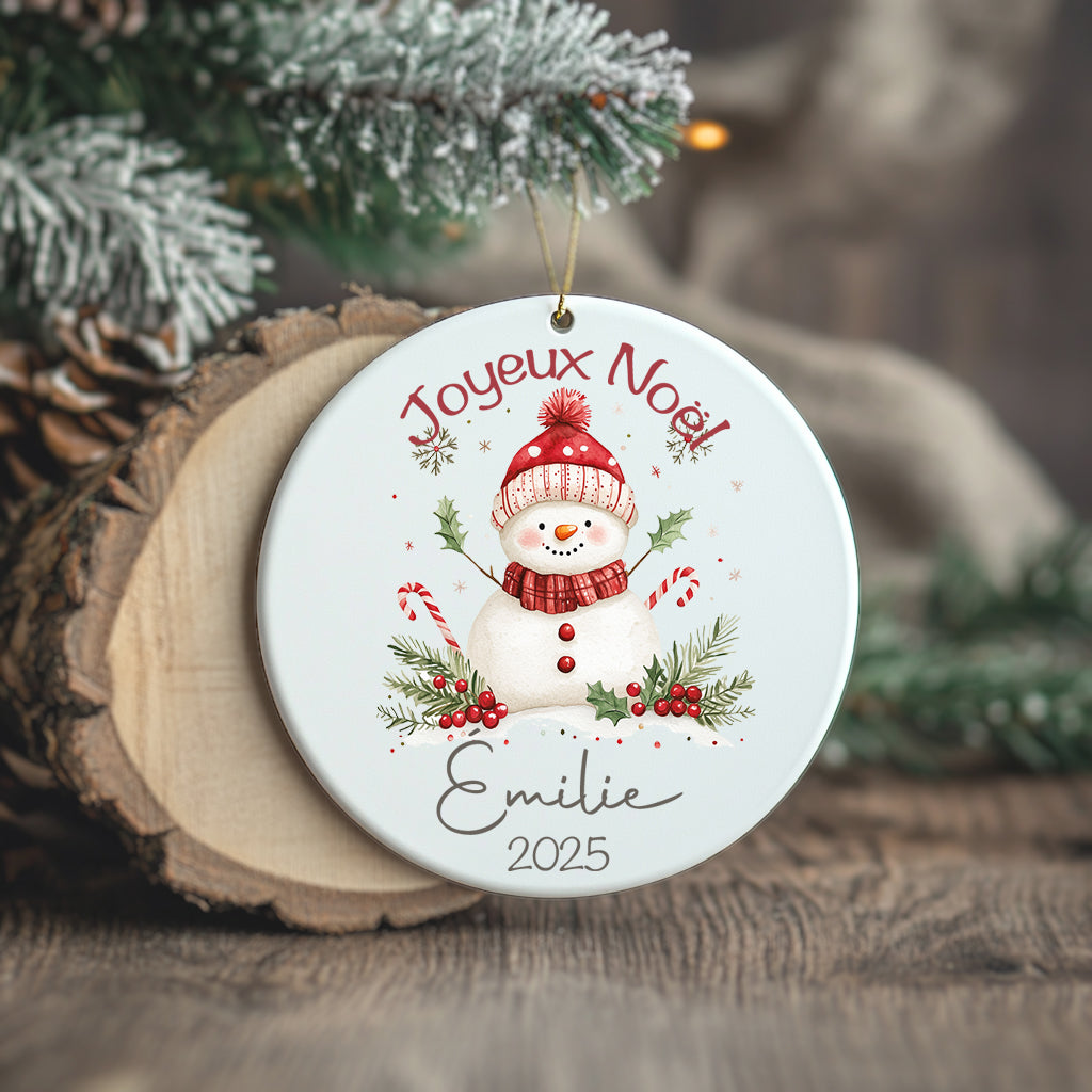 Bonhomme de neige - Ornement/Boule de Noël