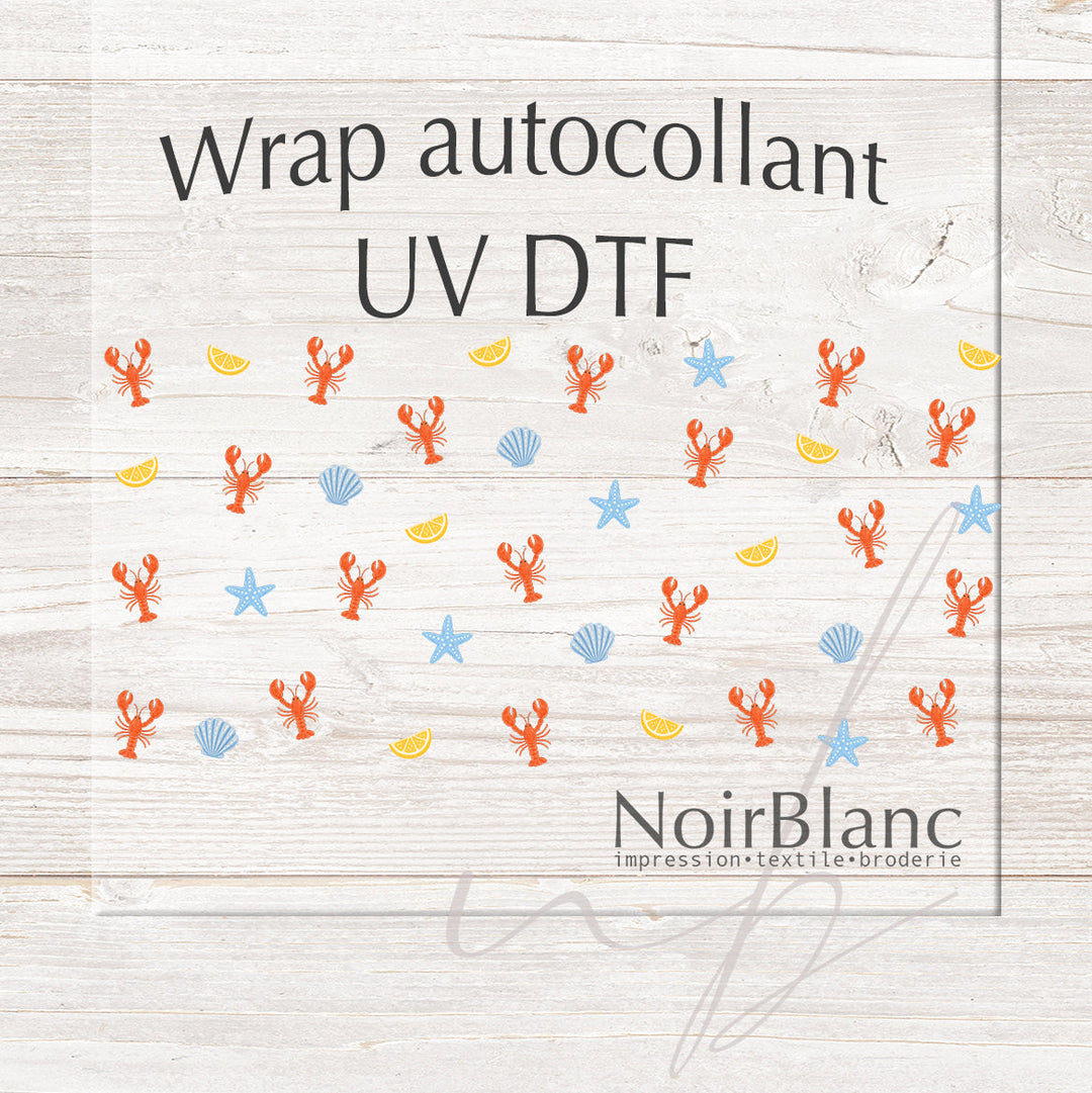 Verre Citron homard / Autocollant UV DTF