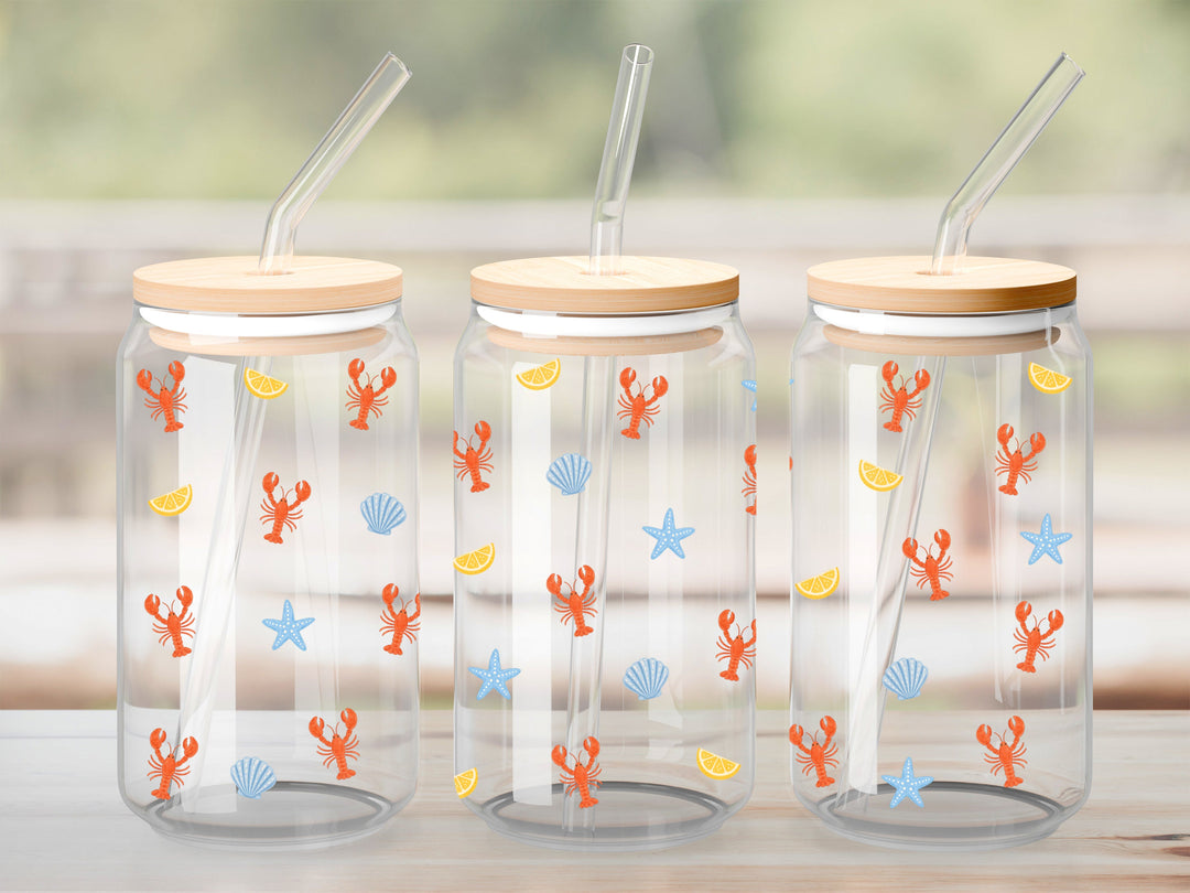 Verre Citron homard / Autocollant UV DTF