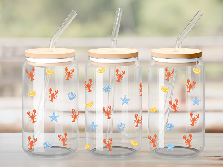 Verre Citron homard / Autocollant UV DTF