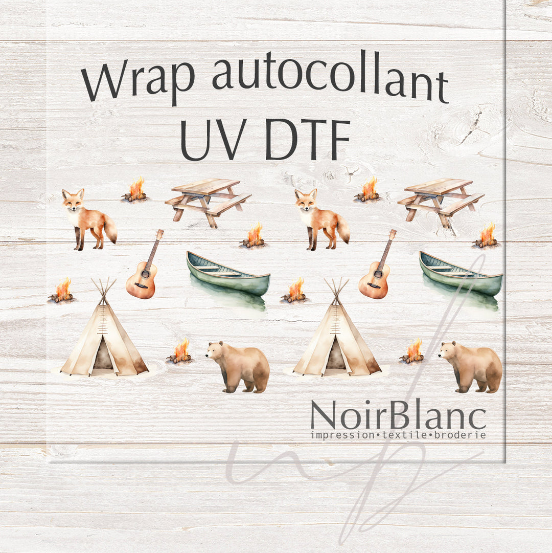 Verre Randonnée en montagne / Autocollant UV DTF