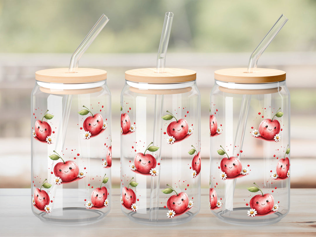 Verre Cerises daisie / Autocollant UV DTF