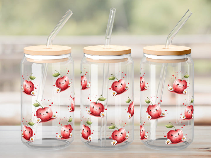 Verre Cerises daisie / Autocollant UV DTF