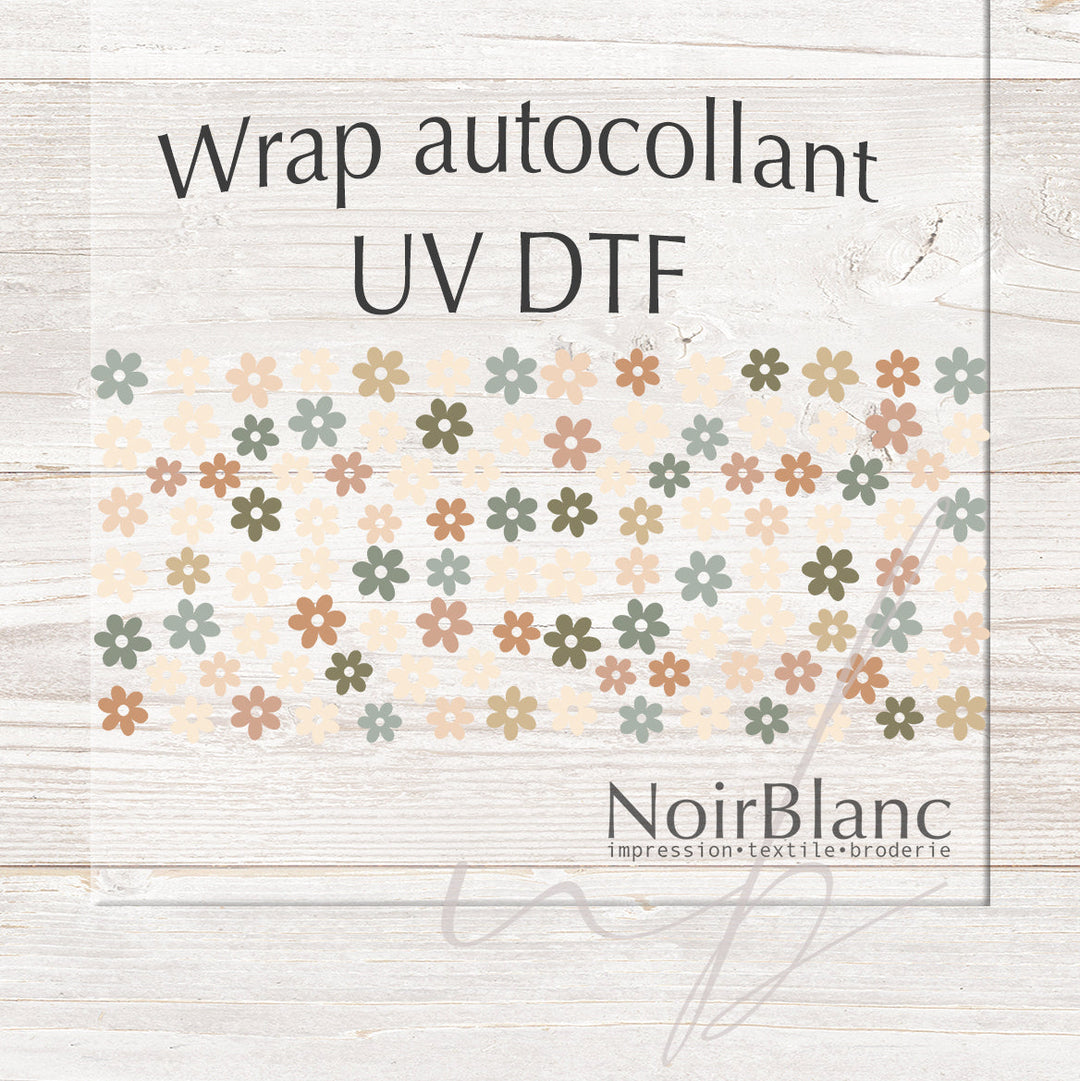 Verre Daisies terre / Autocollant UV DTF