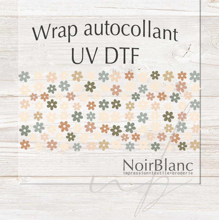 Verre Daisies terre / Autocollant UV DTF