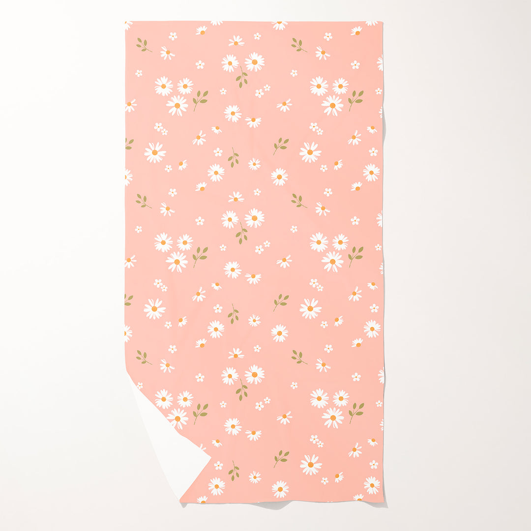 Douces marguerites - Serviette de plage en microfibre