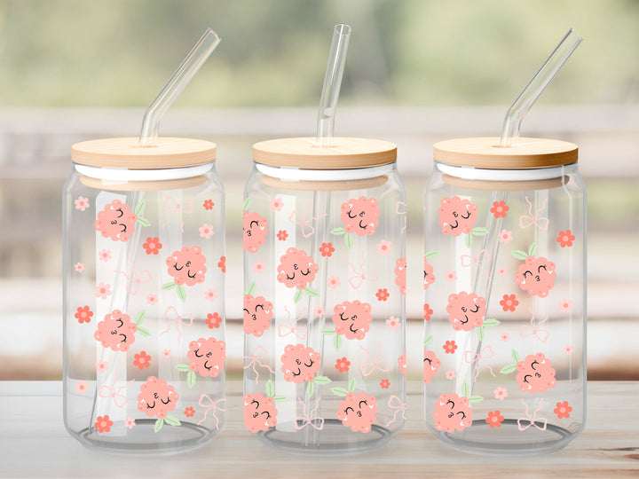 Verre Framboise coquette / Autocollant UV DTF