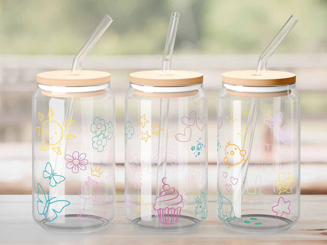 Verre Girly mix / Autocollant UV DTF