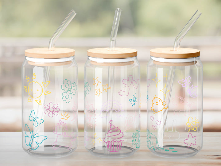 Verre Girly mix / Autocollant UV DTF