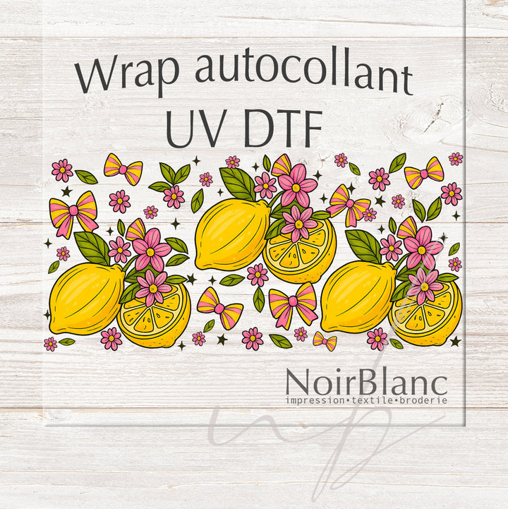 Verre Citrons groovy / Autocollant UV DTF