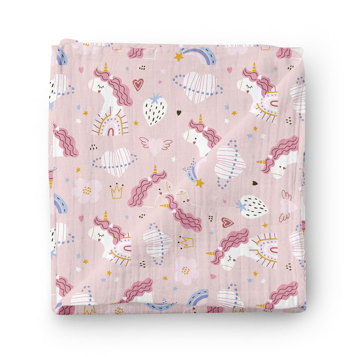Licornes filantes - Mousseline de bambou