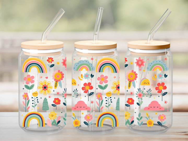 Verre Printemps éclatant / Autocollant UV DTF