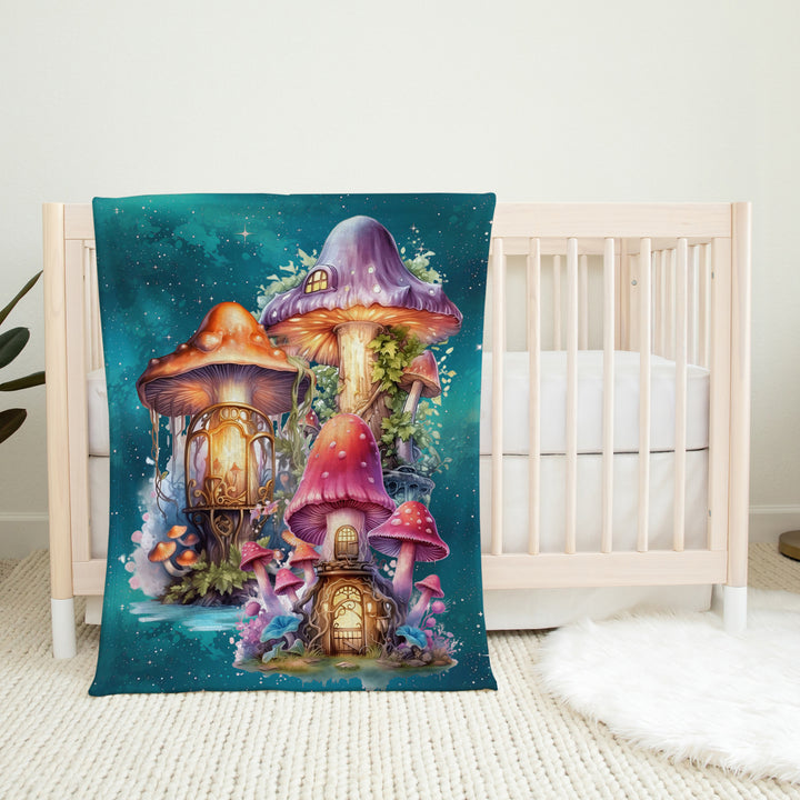 Forêt enchantée - Couverture de minky réversible