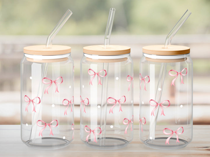 Verre Ruban rose / Autocollant UV DTF