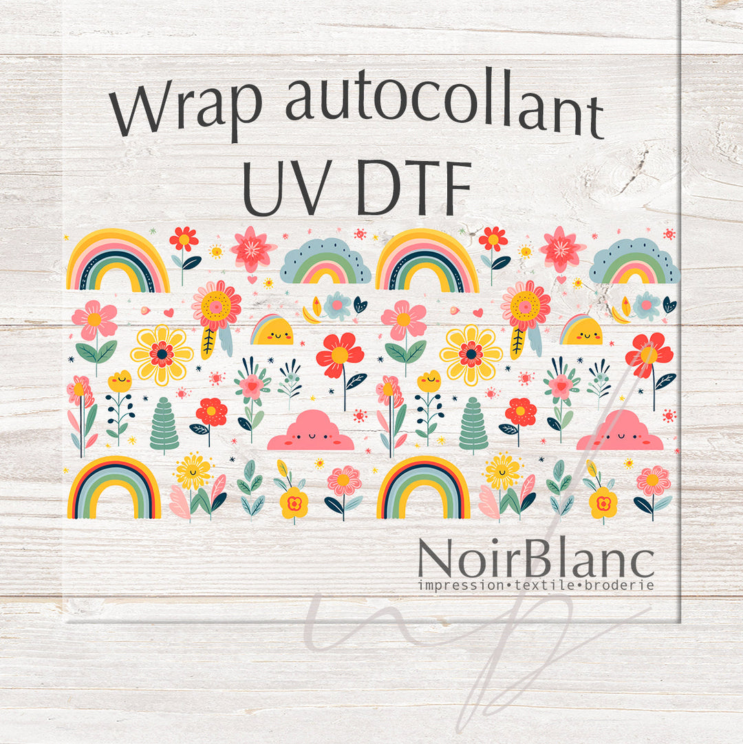 Verre Printemps éclatant / Autocollant UV DTF