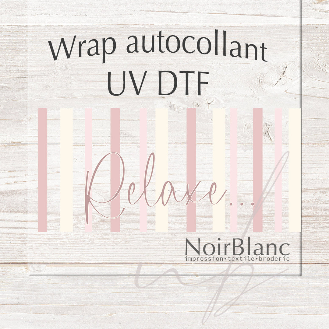 Verre Relaxe rose / Autocollant UV DTF