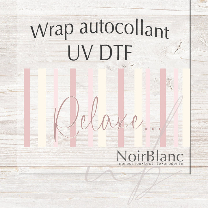 Verre Relaxe rose / Autocollant UV DTF