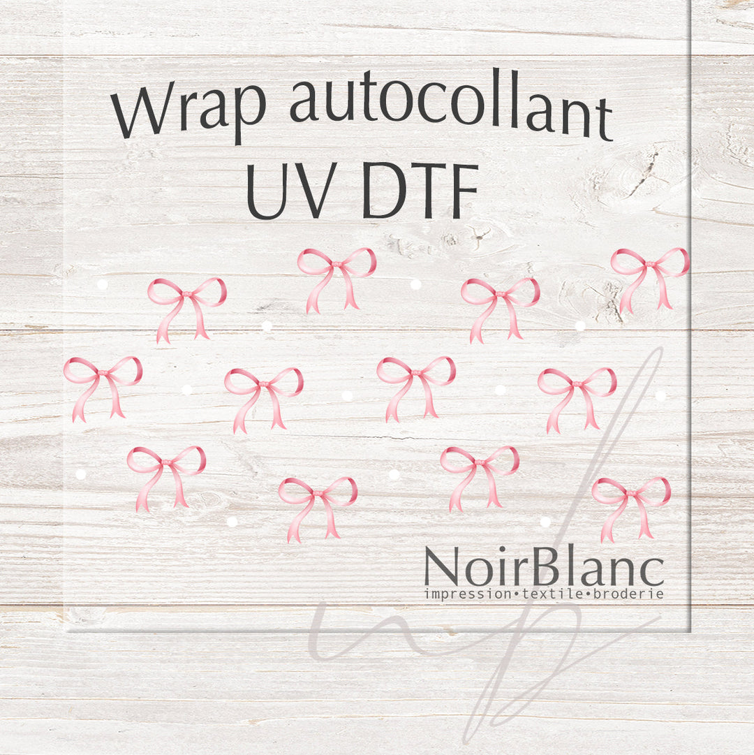 Verre Ruban rose / Autocollant UV DTF