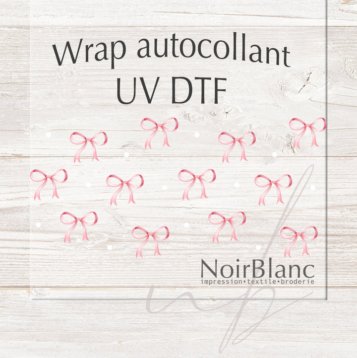 Verre Ruban rose / Autocollant UV DTF