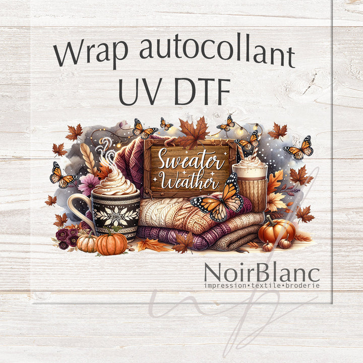 Verre Sweater weather / Autocollant UV DTF