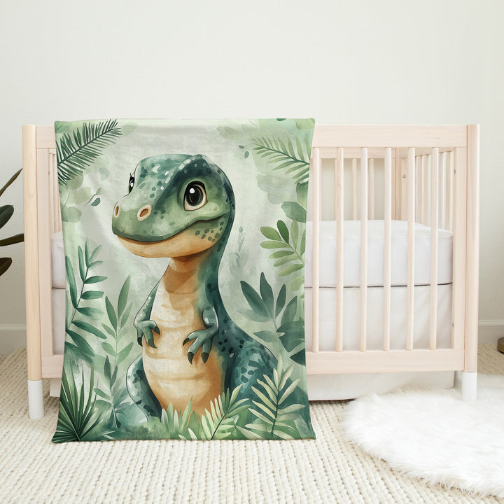 T-Rex tropicodino - Couverture de minky réversible