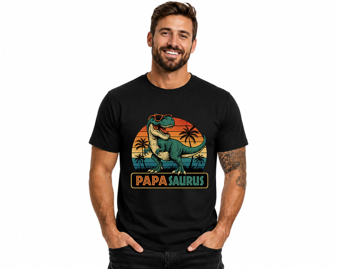 Papasaurus rétro - T-Shirt