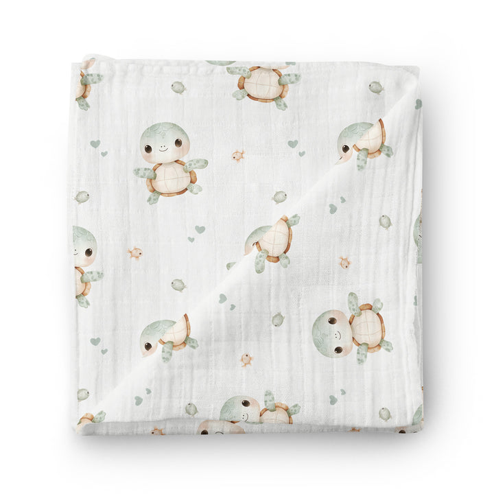 Tortue-têtue - Mousseline de bambou