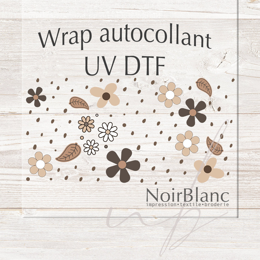 Verre Fleurs de terre / Autocollant UV DTF