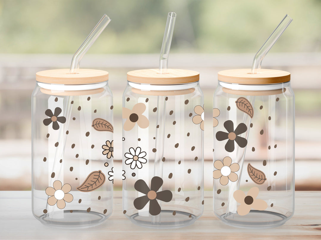 Verre Fleurs de terre / Autocollant UV DTF