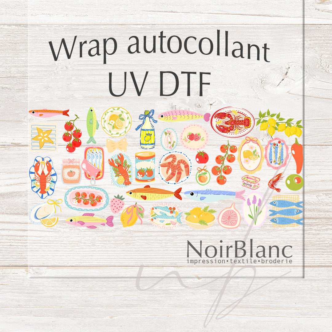 Verre Festin de bord de mer / Autocollant UV DTF