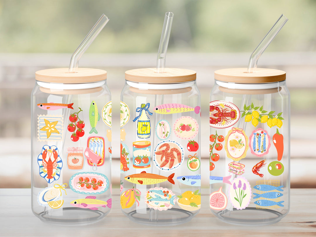 Verre Festin de bord de mer / Autocollant UV DTF