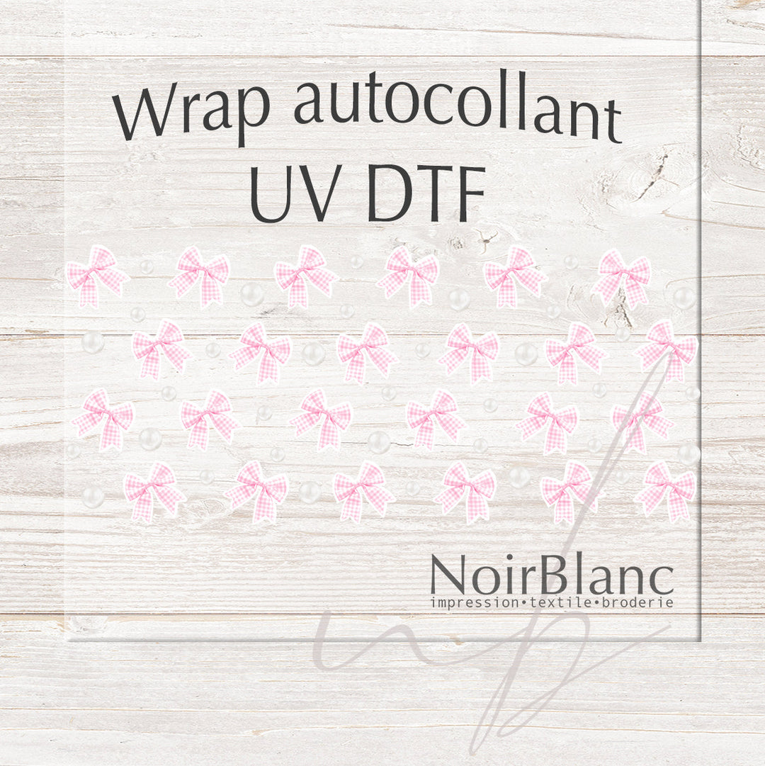 Verre Boucle et perle / Autocollant UV DTF