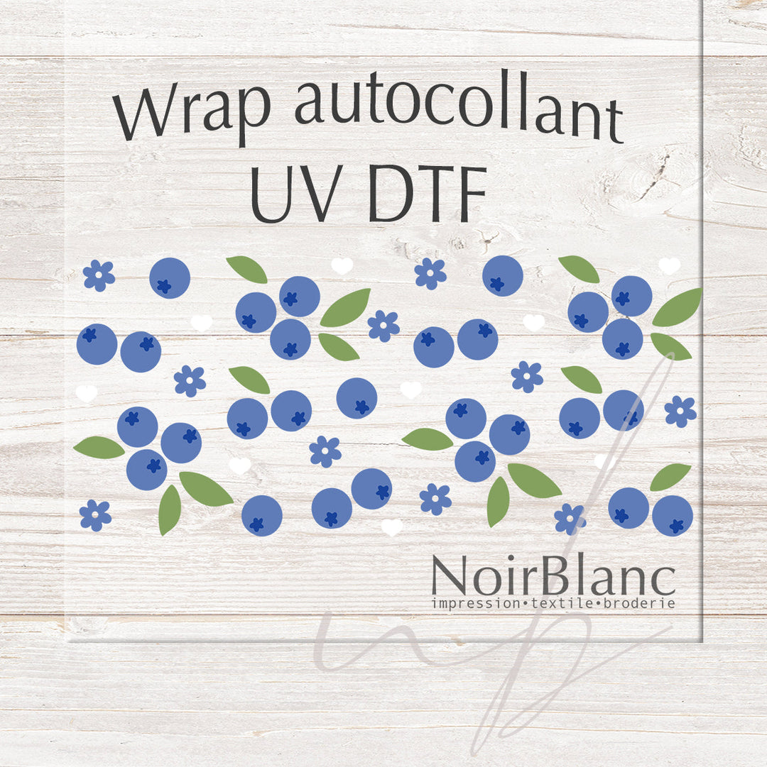 Verre Bleuets et fleurs / Autocollant UV DTF (Copie)